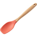 Nexozs Beech-Handle Silicone Spoon Spatula 31 cm Coral - Product view